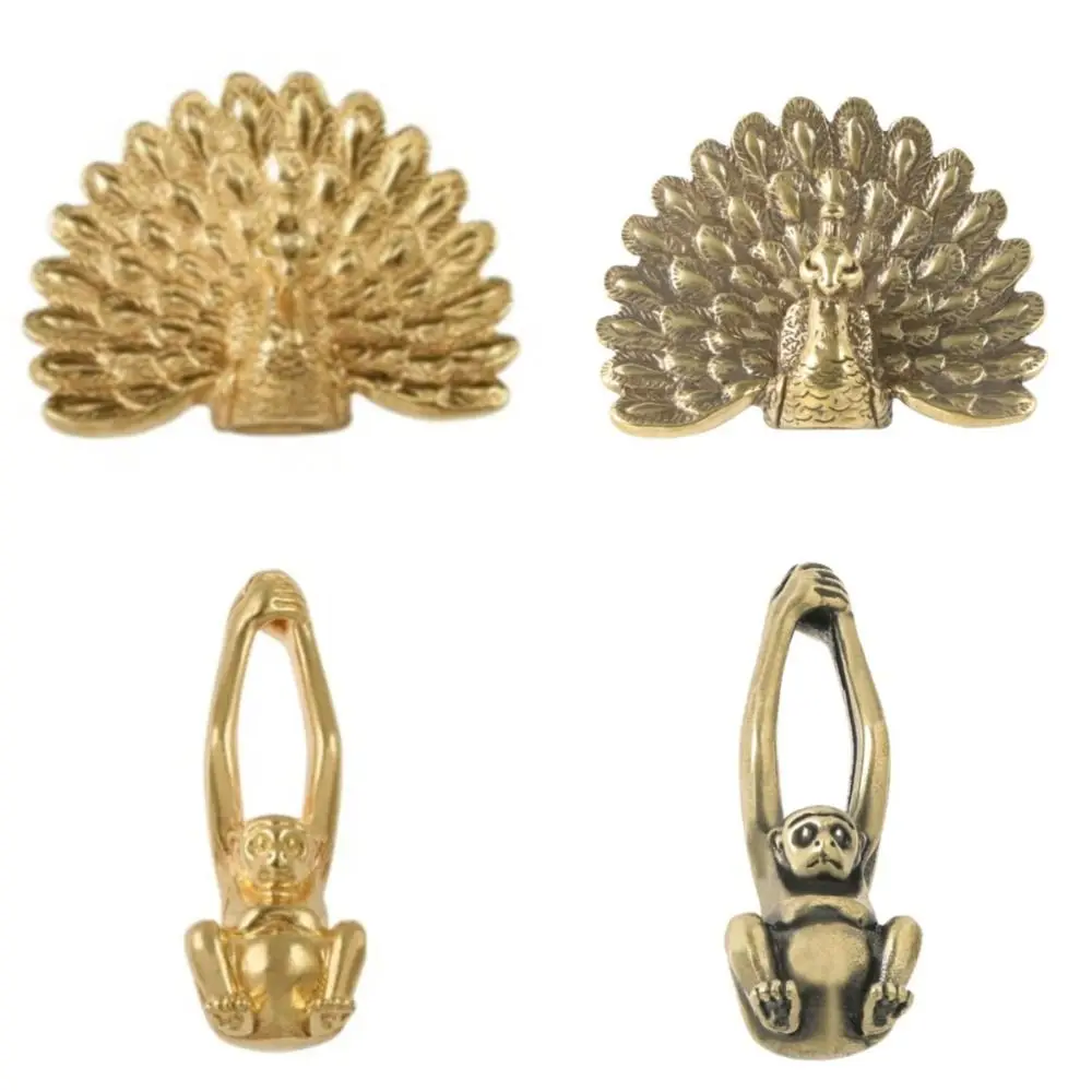 

Gold Color Peacock Monkey Brass Handle Retro Furniture Hardware Cabinet Door Knobs Push-pull Luxury Wardrobe Drawer Pulls Window