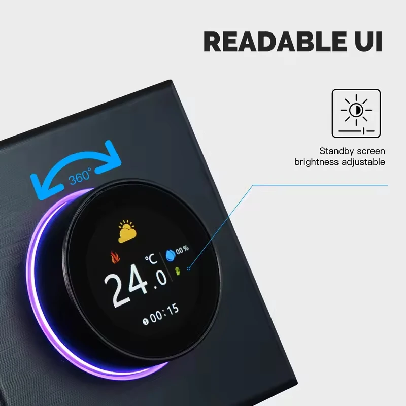 MOES Tuya WiFi Smart Heating Knob Thermostat Temperature Controller For Water Gas Boiler Electric Heating For Alexa Google Home