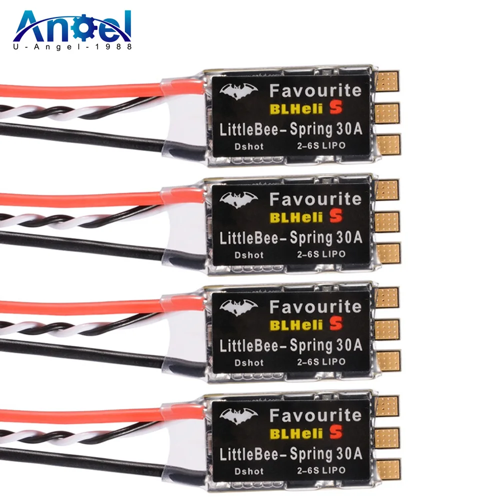 1/ 2/ 4PCS Original FVT LITTLEBEE BLlheli-s SPRING 30A ESC 2-6S Supports Mulitshot DSHOT Oneshot42 OneShot125 Multicopter