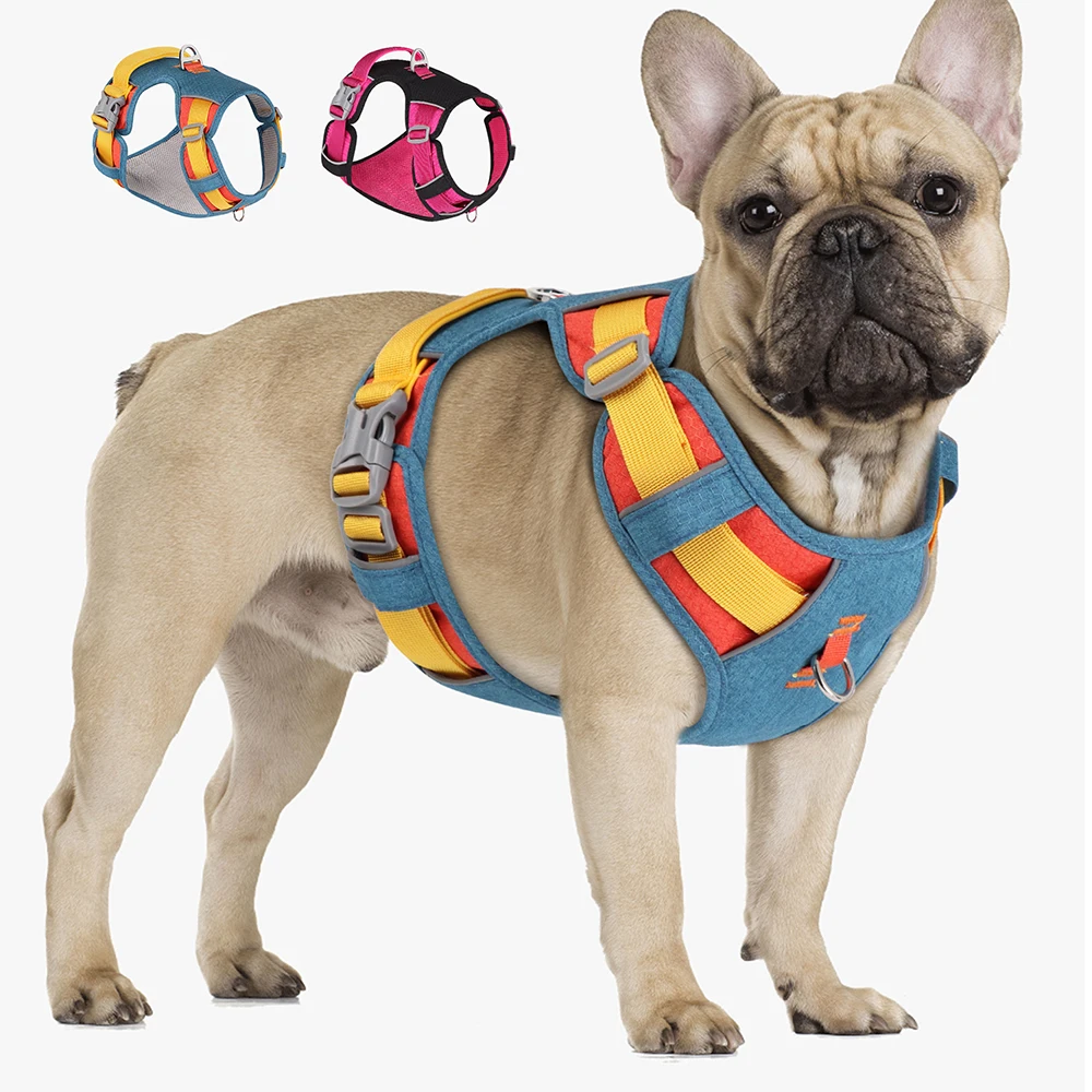 

Waterproof No Pull Dog Harness Reflective Nylon Breathable Dog Harness Vest for Small Medium Large Dogs French Bulldog Pitbull