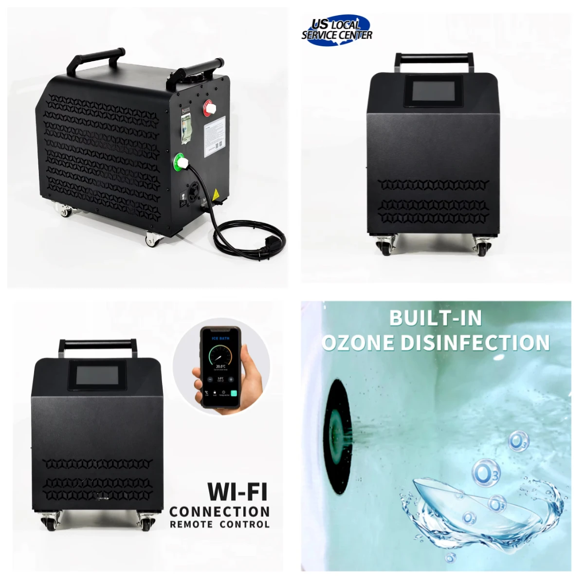2HP Ice Bath Water Chiller 110/220V R410A with Pump & Remote Control