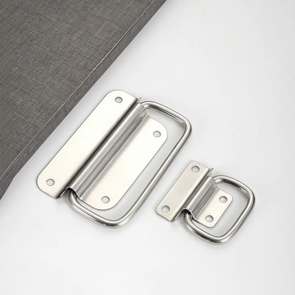 Folding Handle Stainless Steel Industrial Equipment Case Pull Hardware For Heavy Duty Tool Box Cabinet Flush Grip view 5