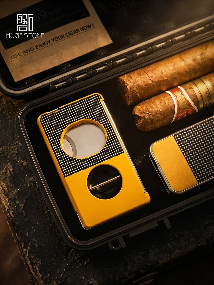 stainless-steel-cigar-cutter-clip-multi-function-portable-flat-mouth-v-shape-cut-punching-device-cigar-holder-smoke-stand