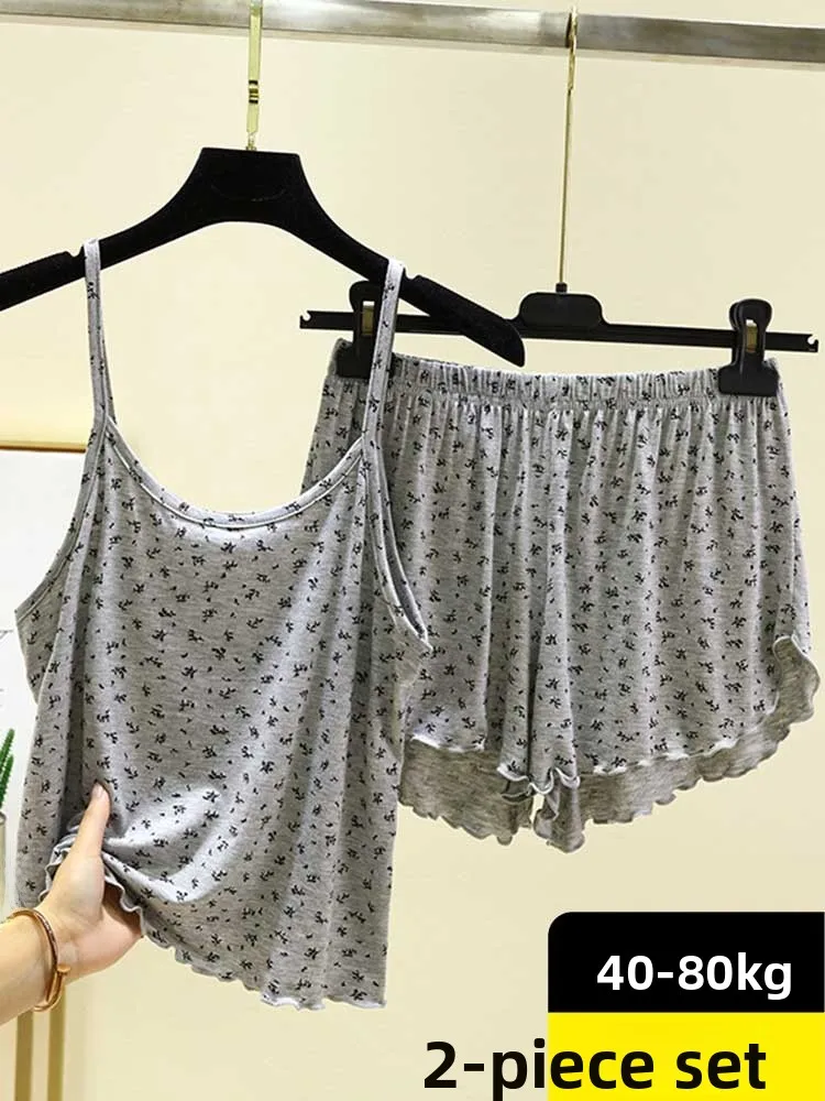 

Women's Modal Lace Trim ort Sve Nightgown Summer Thin Floral Spwear Home Clothes Large Size Beautiful Ba Home Clothes