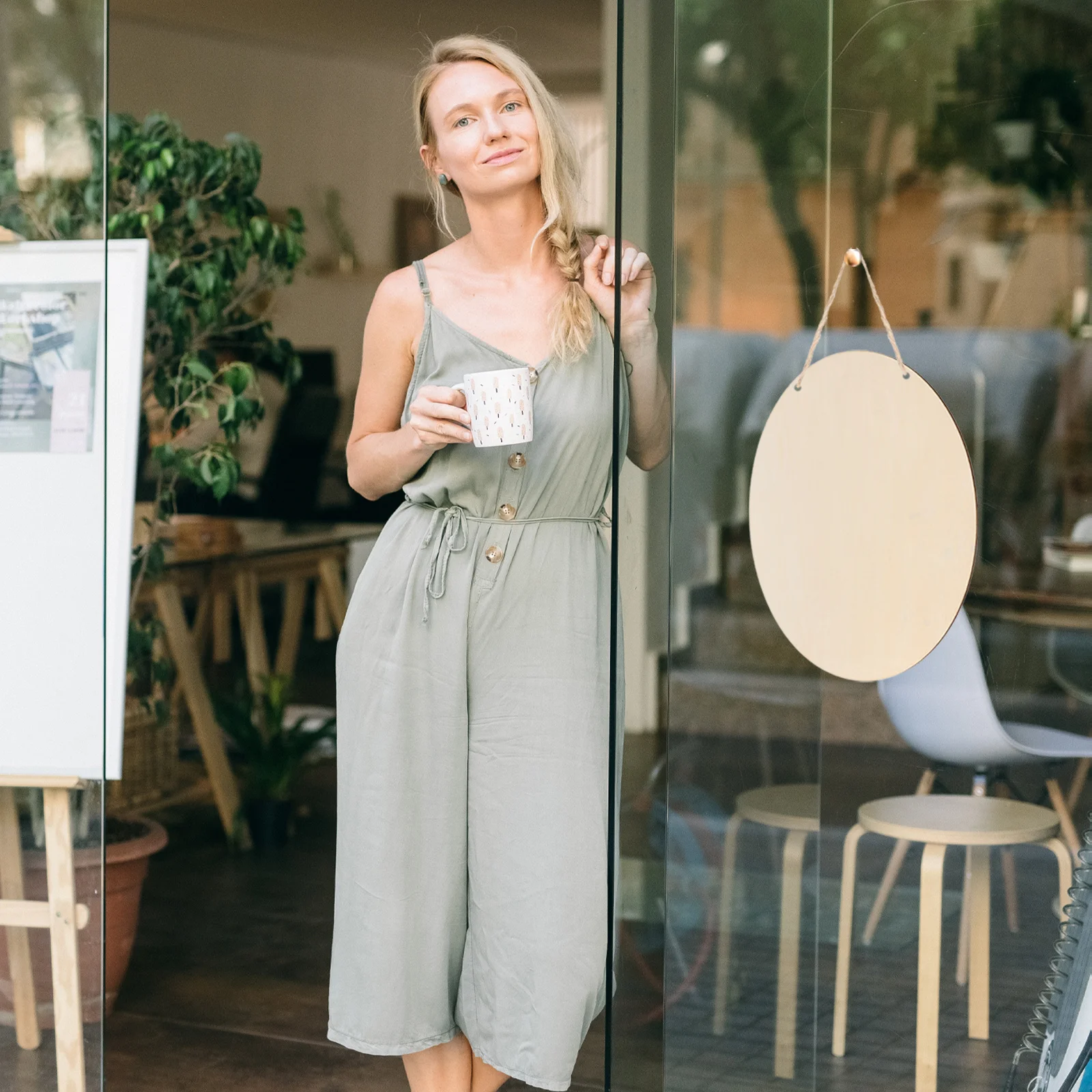 

4pcs Wooden Blackboard Name Signs Round Wood Blanks Unfinished Craft Plaques For Diy Painting Home Decor Wall Door Table Art