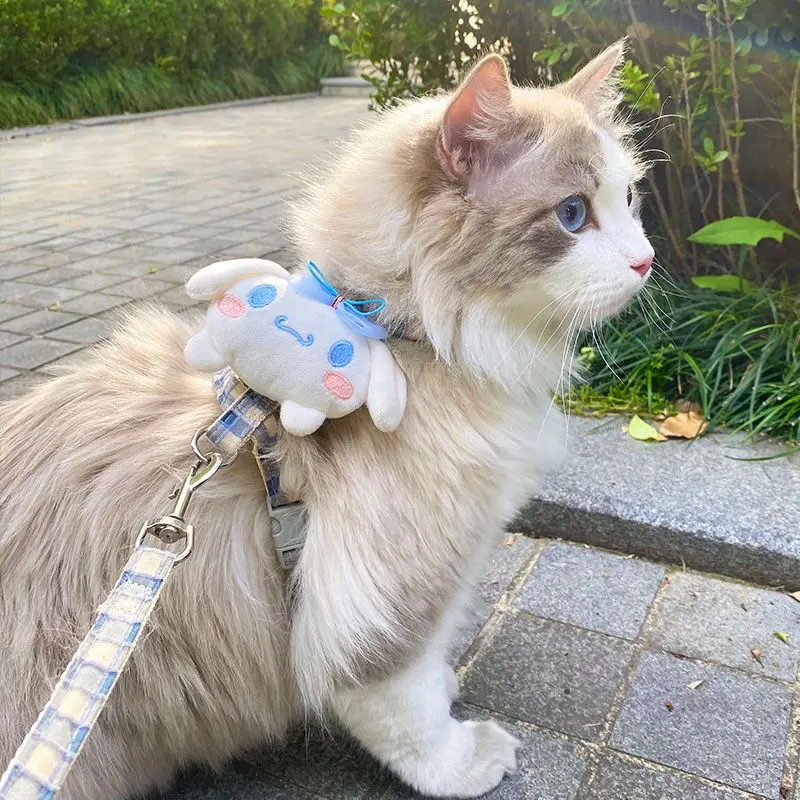 Cat and dog leash Sanrio animation Cinnamoroll I-shaped anti-breakaway rope special for walking cats and dogs pet gift wholesale