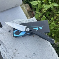 New 0707 Ball Shaft Clamshell Carbon Fiber Coated Marked D2 Steel Folding Knife Camping Survival Outdoor Pocket EDC Tool