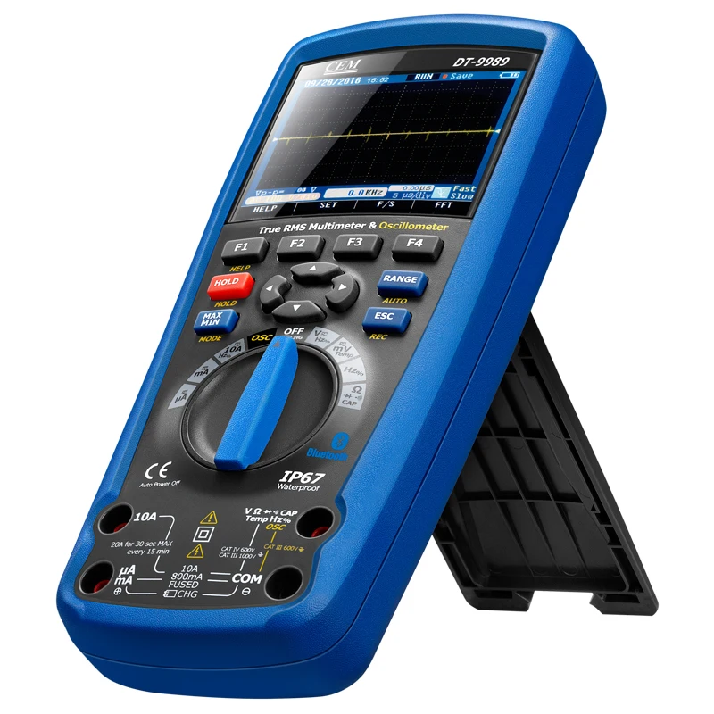 CEM DT-9989 جهاز قياس الذبذبات الرقمي الاحترافي المحمول مع شاشة عرض LCD