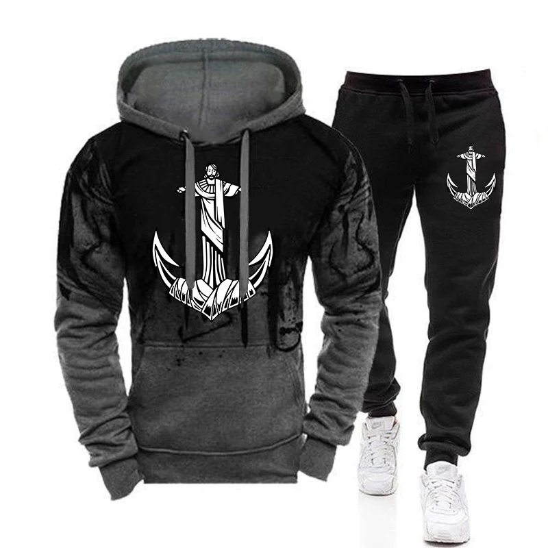 Man Hoodie Sports Suits Fashion Tracksuit Men Sports Pants and Sportswear 2024 Sets for Men Two Piece Daily Sweatsuit Sweatshirt