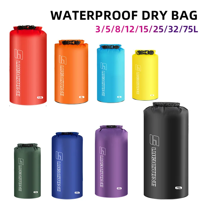 

Водонепроницаемый сухой мешок для женщин и мужчин, легкая сухая сумка для хранения с рулонным верхом для путешествий, плавания, катания на лодках, каякинга, кемпинга, пляжа