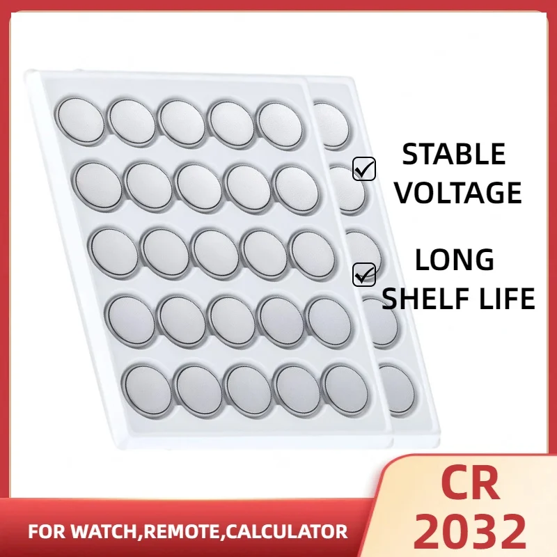 25PCS-500PCS CR2032 CR 2032 3V Bulk Lithium Button Battery Low Cost For Wireless Mouse Watch Toy Calculator Car Remote Control