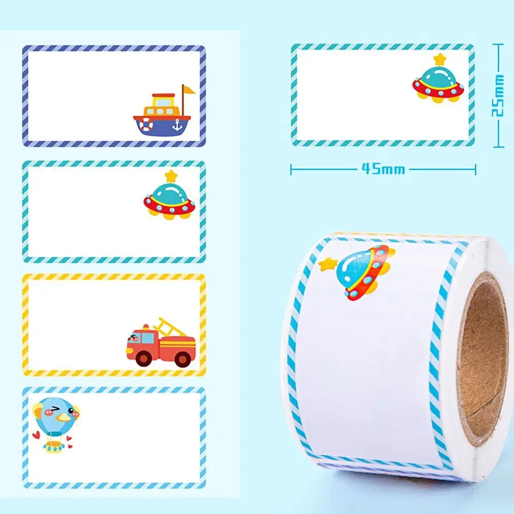 100/280Pcs/Roll Portable Waterproof Name Sticker Self-adhesive Cartoon Style Tag Sticker Handwritten Student Stationery Gift