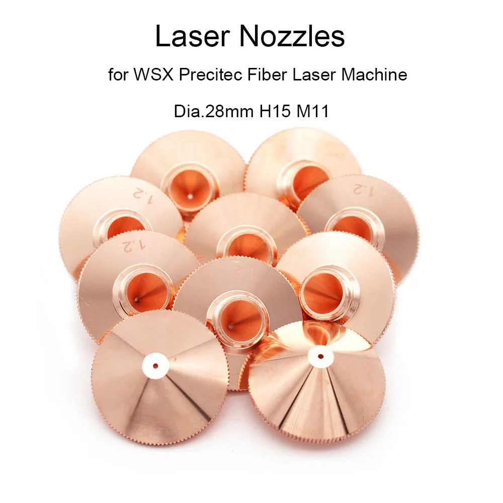 Jhchmx Faserlaser düsen Einzels chicht durchmesser 28mm m11 Kaliber 0,8-5,0mm für Precitec wsx hans Faserlaser schneidkopf