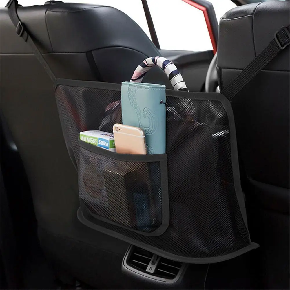 Universal Elastic Polyester Car Truck Seat Mesh Storage Net Bag Car Back Rear Mesh Trunk Seat Elastic String Net Auto Organizer