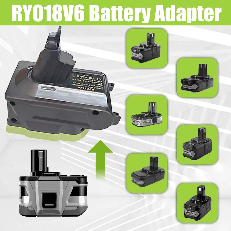 

RYO18V6 Battery Adapter Converter for Ryobi 18V Lithium Ion Batteries Converted To for Dyson V6 Animal Absolute Motorhead Slim