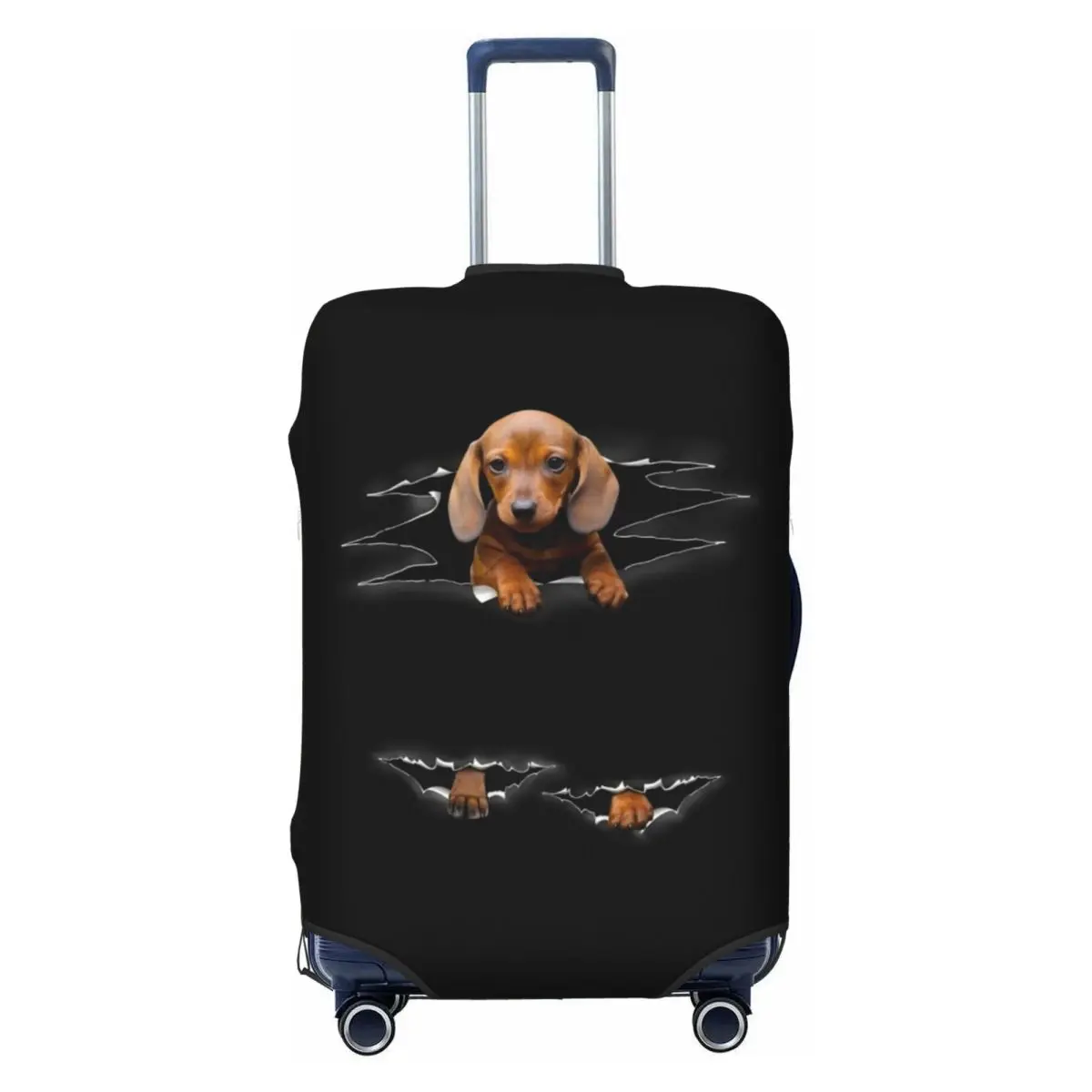 

Custom Cute Dachshund Dog Luggage Cover Protector Cute Puppy Pet Travel Suitcase Protective Cover for 18-32 Inch