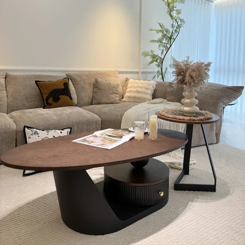 

Designer Brown Coffee Table Aesthetic Designer Black European Coffee Table Modern Style Mesa De Centro Sala Home Furniture