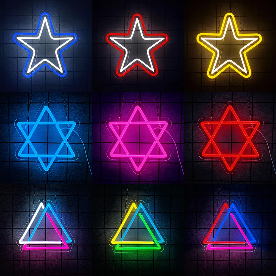 Dallas Cowboy-Neonschild für Wanddekoration, Davidstern, LED-Leuchten für Zuhause, Büro, Einweihungsparty, Geburtstagsgeschenke für Judentumsfrauen