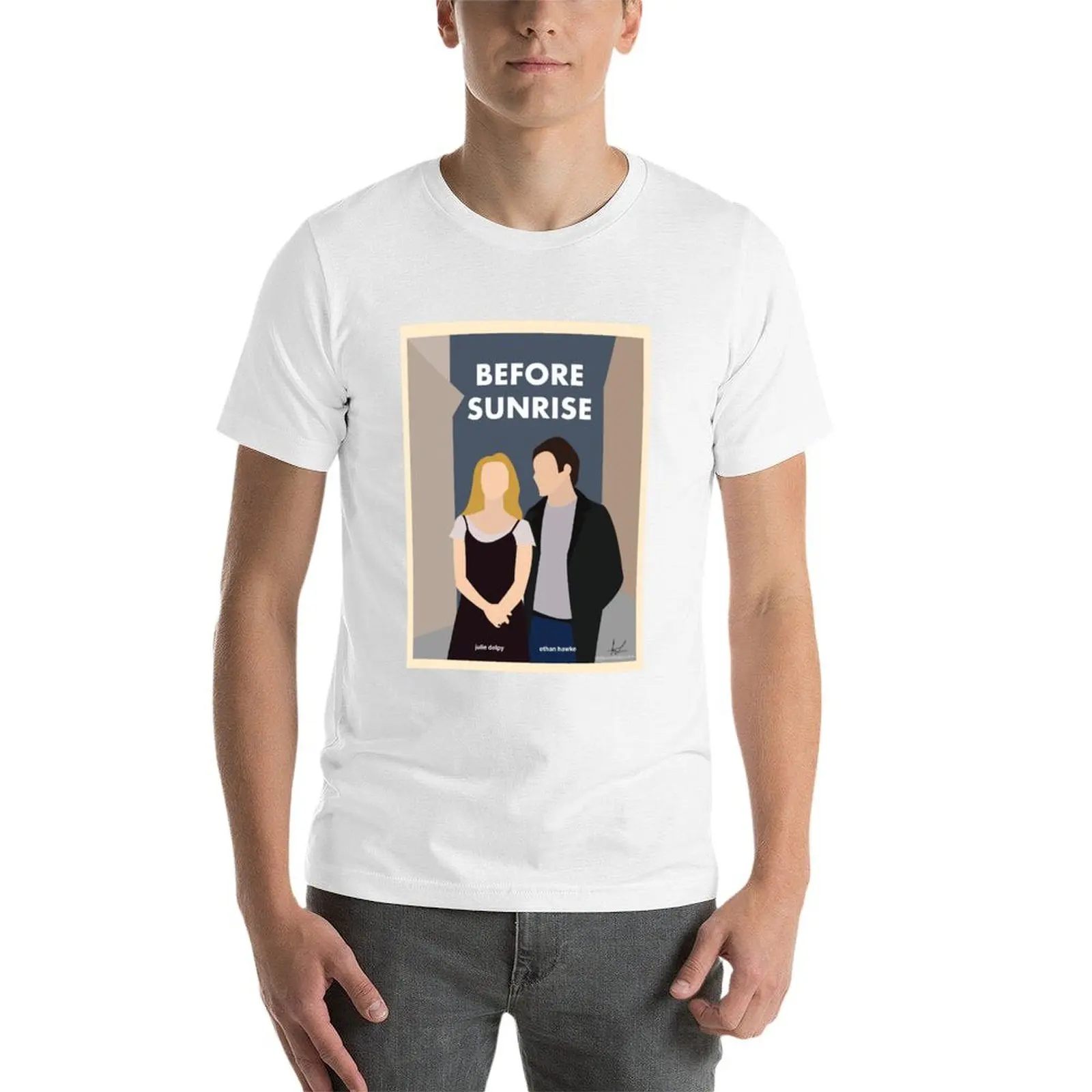 قبل شروق الشمس (1995) تي شيرت مضحك تي شيرت الظلام الفكاهة تي شيرت للرجل القطن الناعم القطن تي شيرت عالية الجودة تي شيرت #4