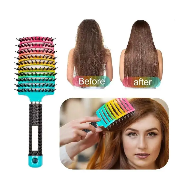 1pc Magic Scalp Massage Hair Brush for Women - Professional Detangling Tool for Wet Curly Hair - Hairdressing Tool