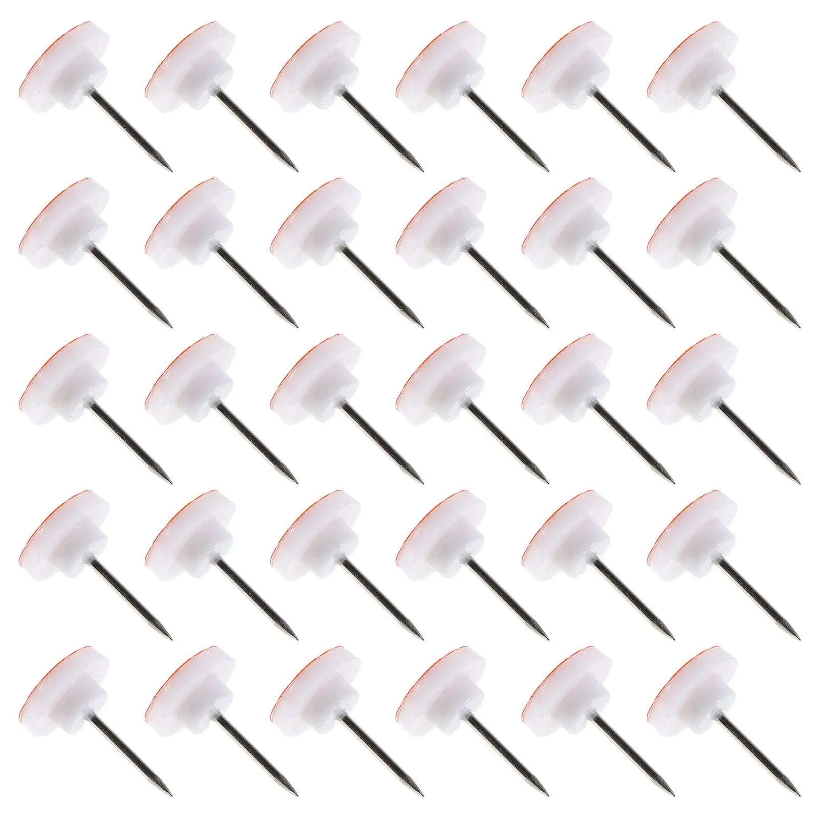 100 Uds tachuelas reflectantes alfileres de seguridad naranjas tachuelas brillantes para acampar senderismo señalización senderos alfileres de empuje de Metal resplandor