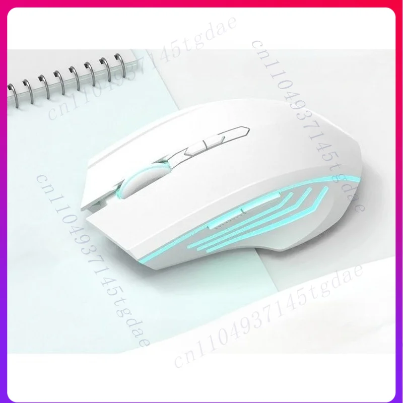 for Wired/Wireless/Bluetooth Triple Mode Mouse - White, Adjustable Light
