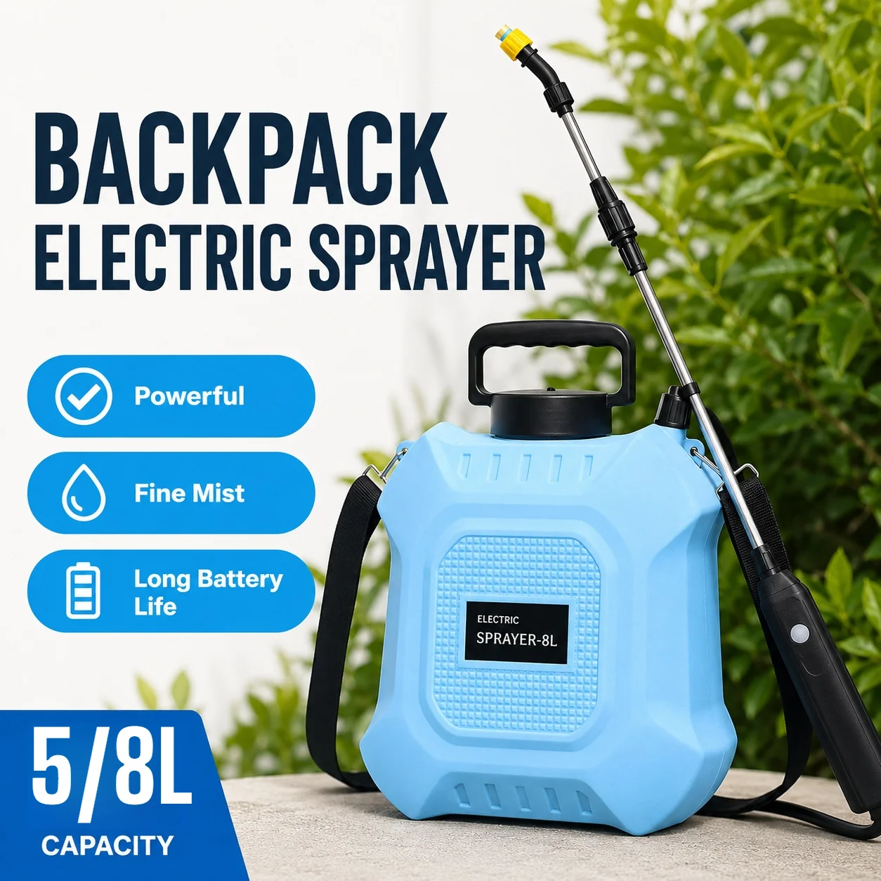 

5L/8L Portable Multi-purpose Disinfection Sprayer Ultra Long Endurance Shoulder Pesticide Electric Sprayer for Farms Orchard
