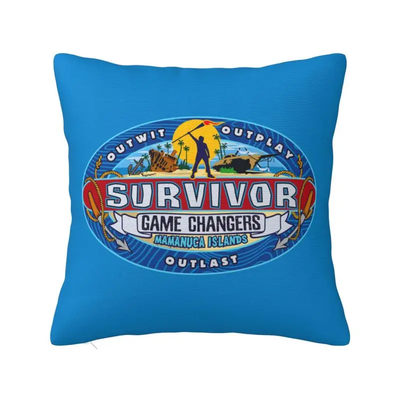 Adventure Game TV Show Survivor Cushion Cover 60x60 cm Polyester  Throw Pillow Case For Sofa Car Seat Home Decoration Pillowcase