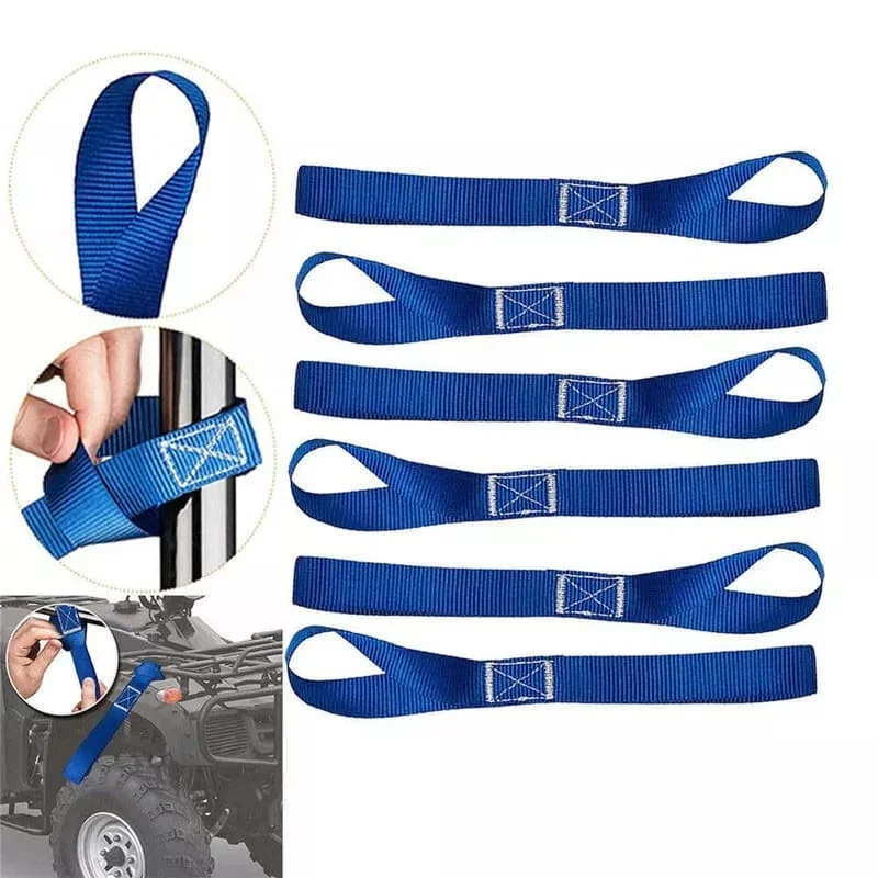 لينة حلقة التعادل أسفل الأشرطة لتأمين البضائع ATV UTV الدراجات النارية الدراجات الترابية دراجات معدات حديقة الحديقة 6 قطعة 15.9 بوصة/40.5 سنتيمتر