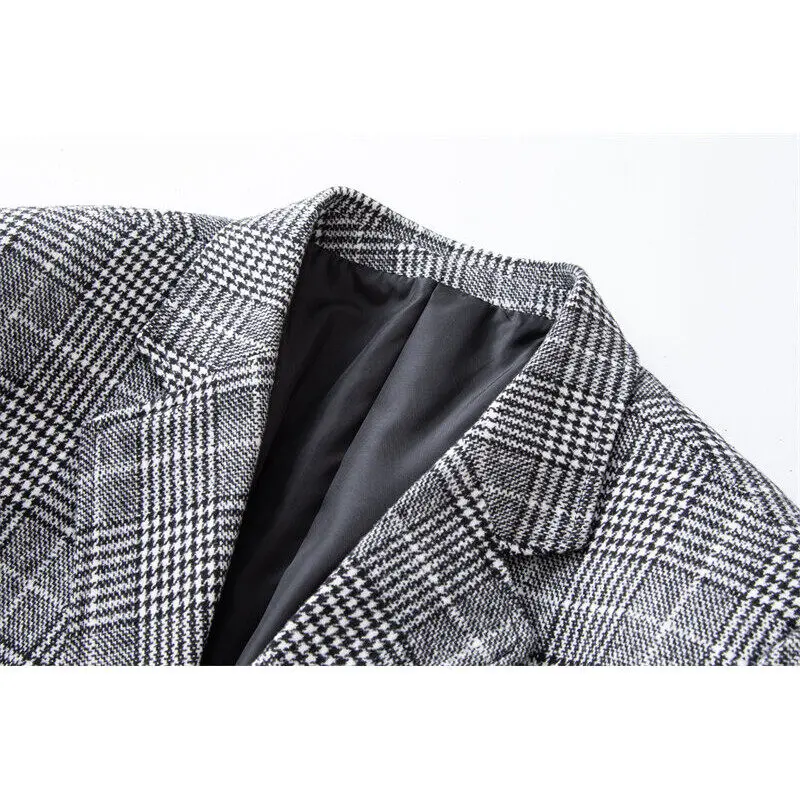 فستان جديد لعشاء الأعمال لعام 2025، فستان مجموعة رجل نبيل نحيف، فستان على الطراز البريطاني للرجال، سترة منقوشة منقوشة أفضل رجل #3