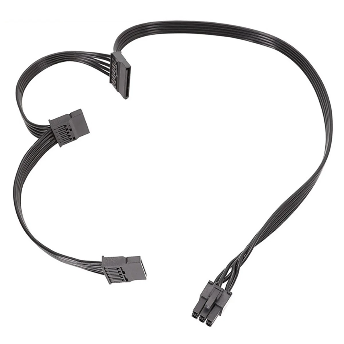 

A49T PCIe 6Pin Male to 3 SATA Power Supply Cable for Focus -Series M12II Series PRIME GX TX Series KM3