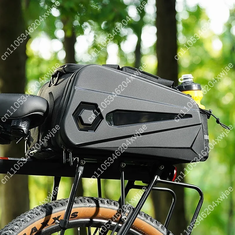 Hard Shell Bicycle Trunk Bag Waterproof Large Capacity Rear Rack Pannier Bag For Outdoor Cycling Expansion