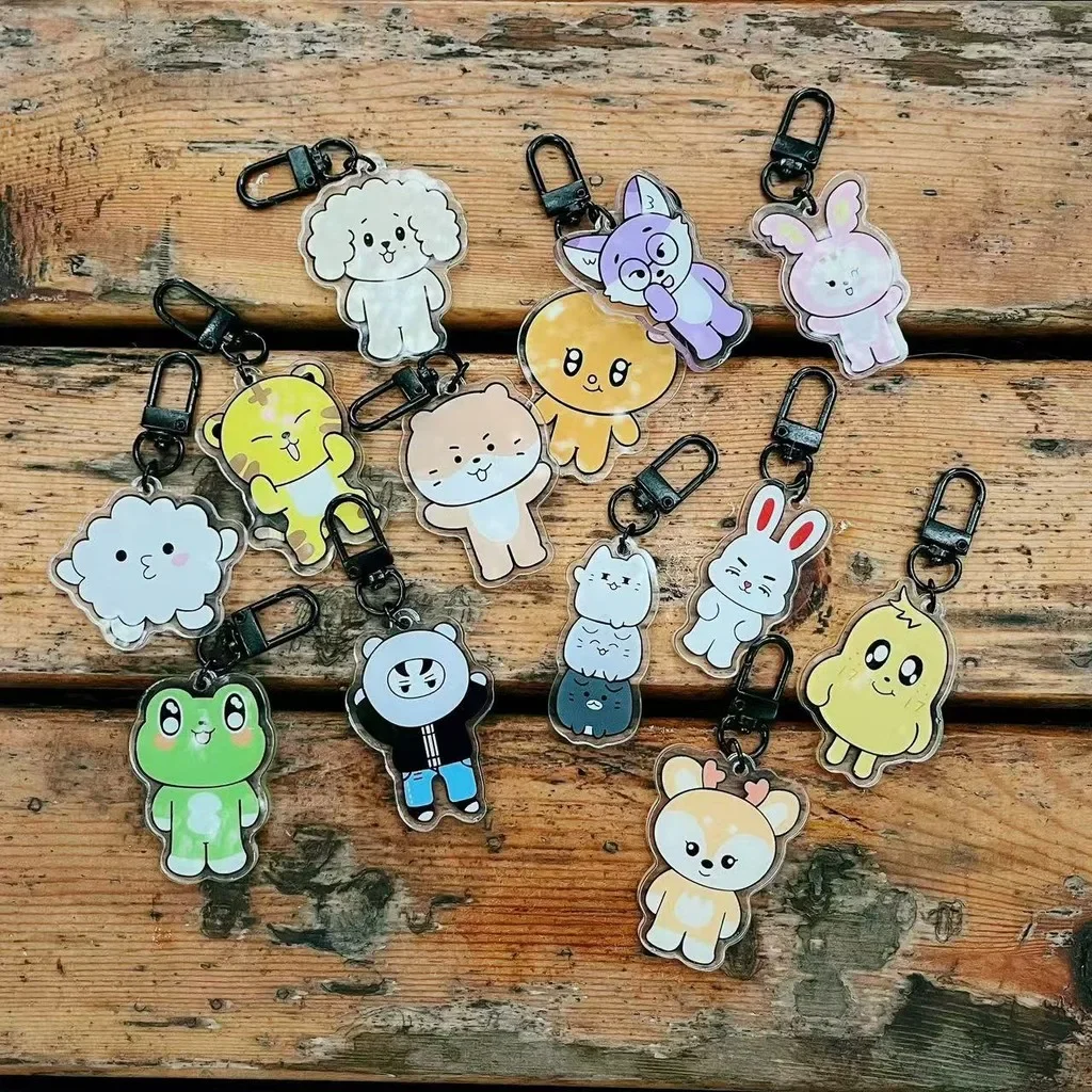 Kpop Idol 17 Acrylic Keyring Miniteen Cute Cartoon Acrylic Animal Keychains