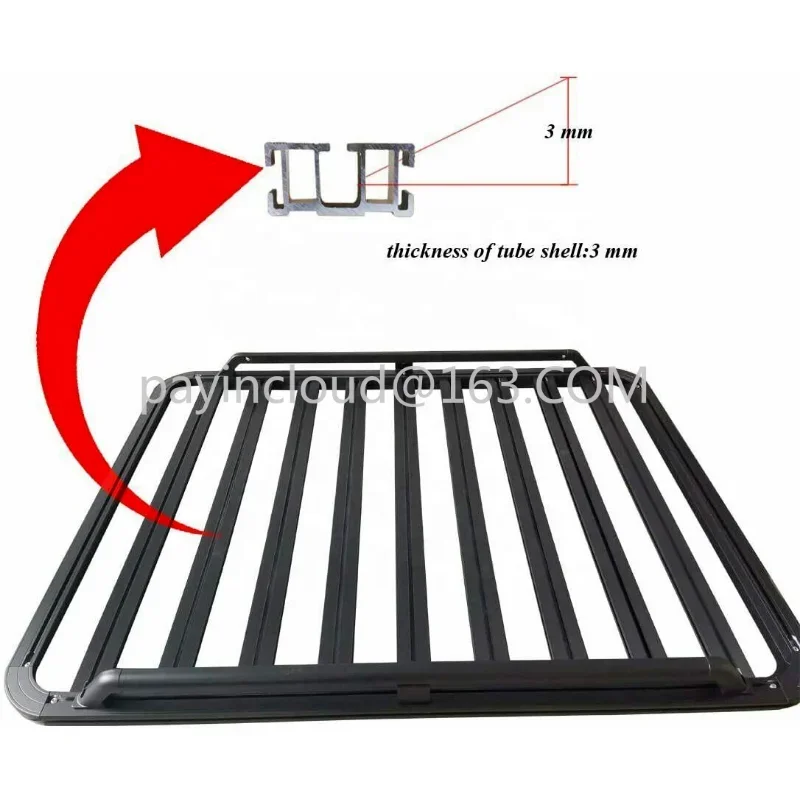 4x4 Half Length Roof Platform for Jeep  Car Accessories Aluminum Roof Luggage 4 Doors Roof Rack