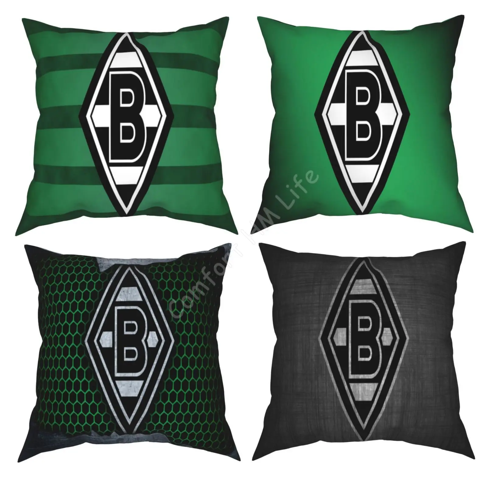 Borussia Monchengladbach Print Pillow Cases Pillow Cover Home Sofa Bed Couch Decor Cotton Pillowcase Curshion Cover 18x18 Inch