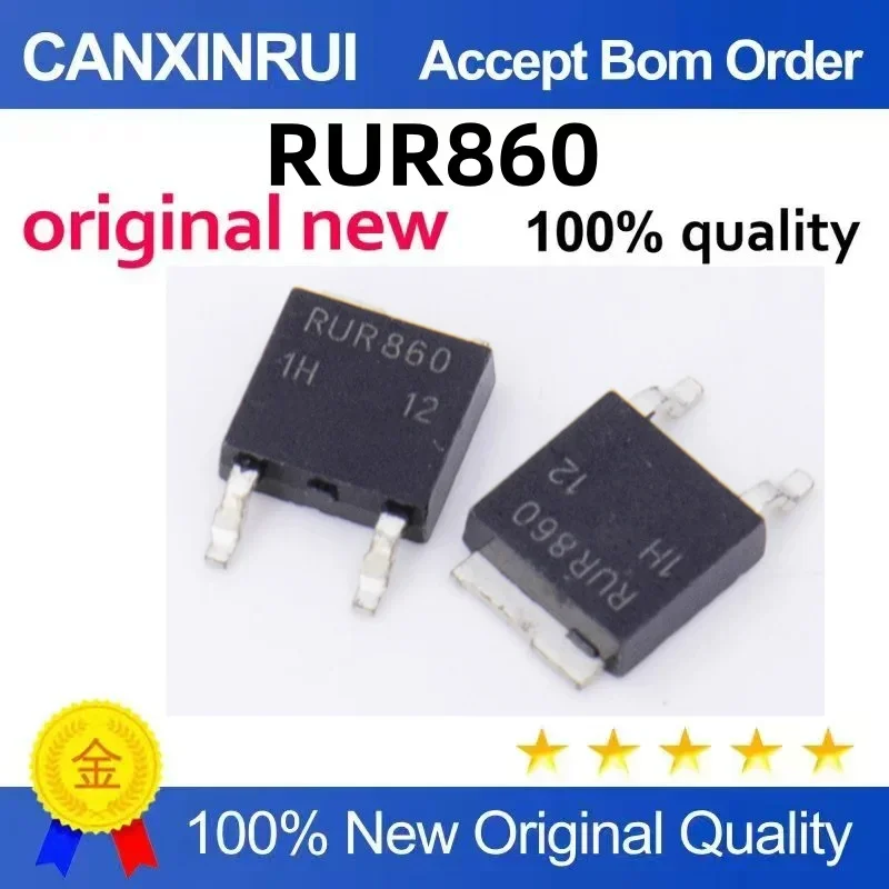 (5-100 pieces)Brand new original RUR860 8A 600V patch TO-252 fast recovery rectifier diode