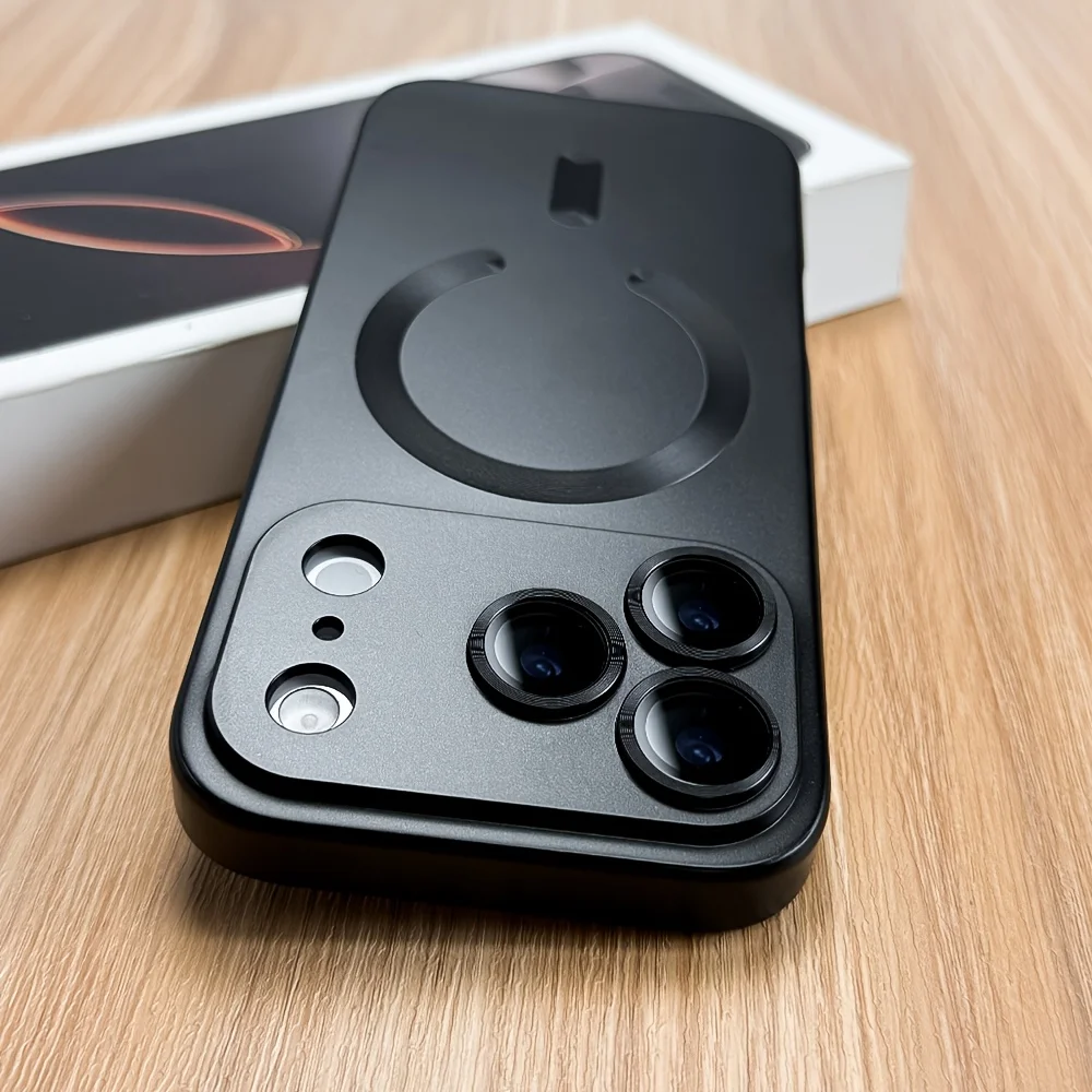 Metallic Paint Magnetic Soft TPU Case For iPhone 17 Air 16 E 15 14 Plus 13 12 11 Pro Max Wireless Charge Lens Protect Cover