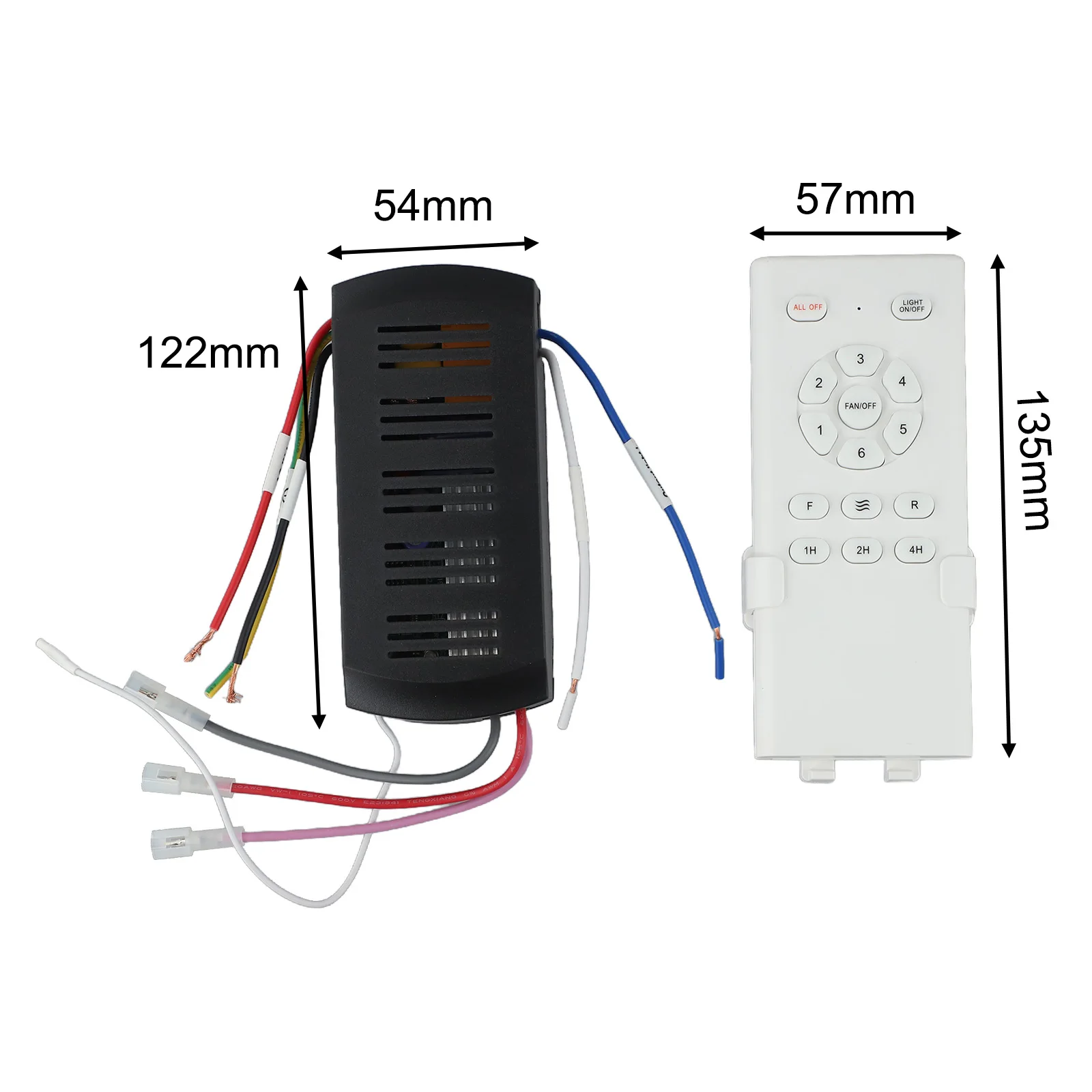 

Ceiling Fan Light Control 6 Speed Fan Remote Bedroom Bracket Included Long Control Distance Plastic PC Material
