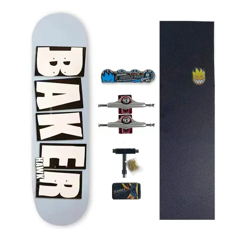 baker skateboad complete set canada maple 7 ply more color double rocker 7.75 8.0 8.25 8.35 8.5 inch  deck professional