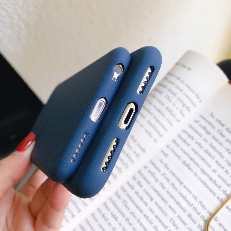 Navy blue Matte Phone Case For xiaomi redmi note 9 9t 8 8t 7 6 5 4 Pro 9A 9C 9 Prime 8a 7a 6 6A 5 Plus S2 Silicone TPU Cover