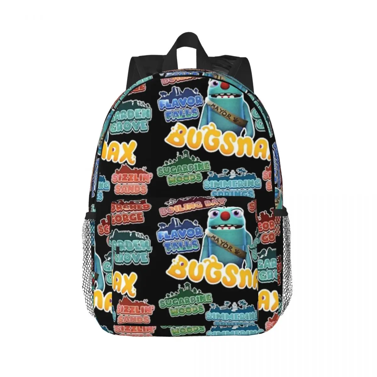 Bugsnax Locations Fan Art Pack Black Kinda Bug Backpacks Teenager Bookbag Children School Bags Laptop Rucksack Shoulder Bag