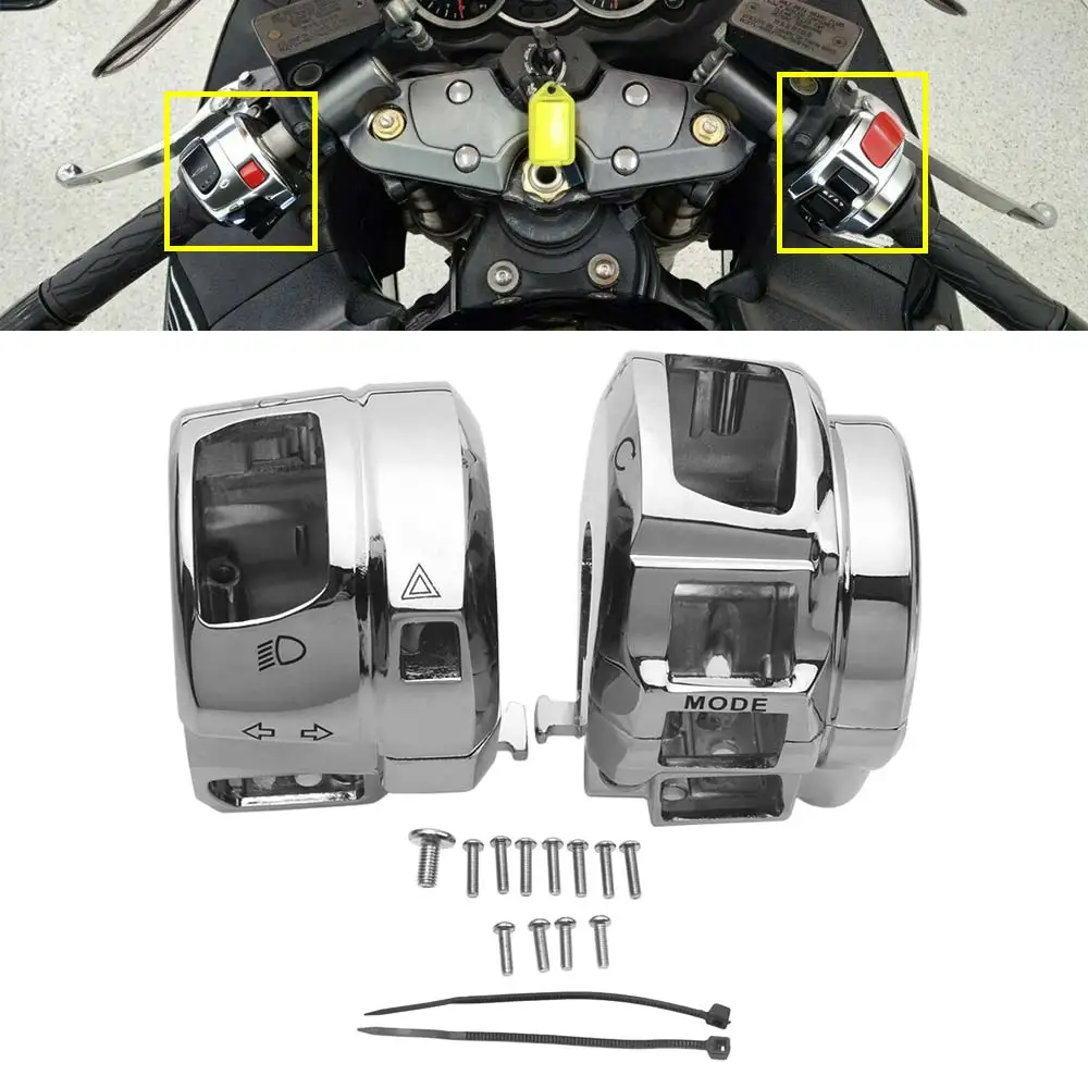 

1 пара хромированных накладок на корпуса переключателей для Suzuki GSX 1300R Hayabusa 2008-2012, GSX-R 1000 2007-2008, GSXR 600/750 2008-2011