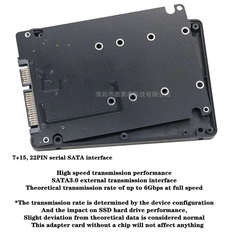 Dual Port NGFF Solid-State to SATA Serial Port Adapter Board 2 * M.2 to SATA 3.0 Expansion Card to USB External Cable