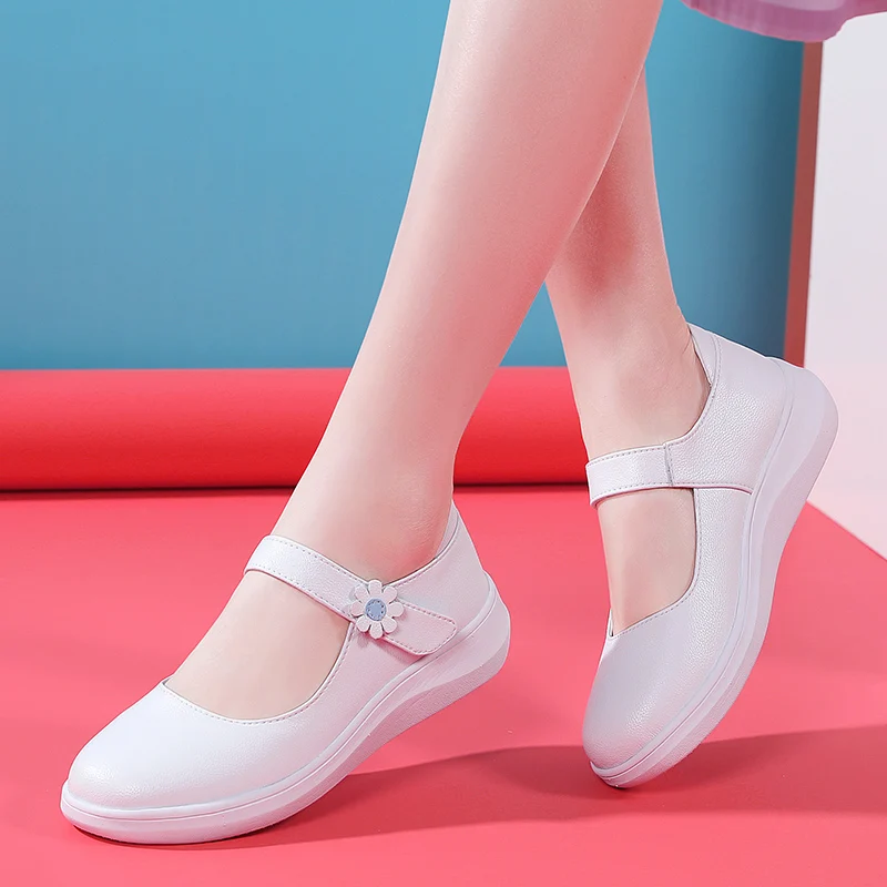 

Белая противоскользящая рабочая обувь для кормящих мам, женская повседневная обувь больших размеров