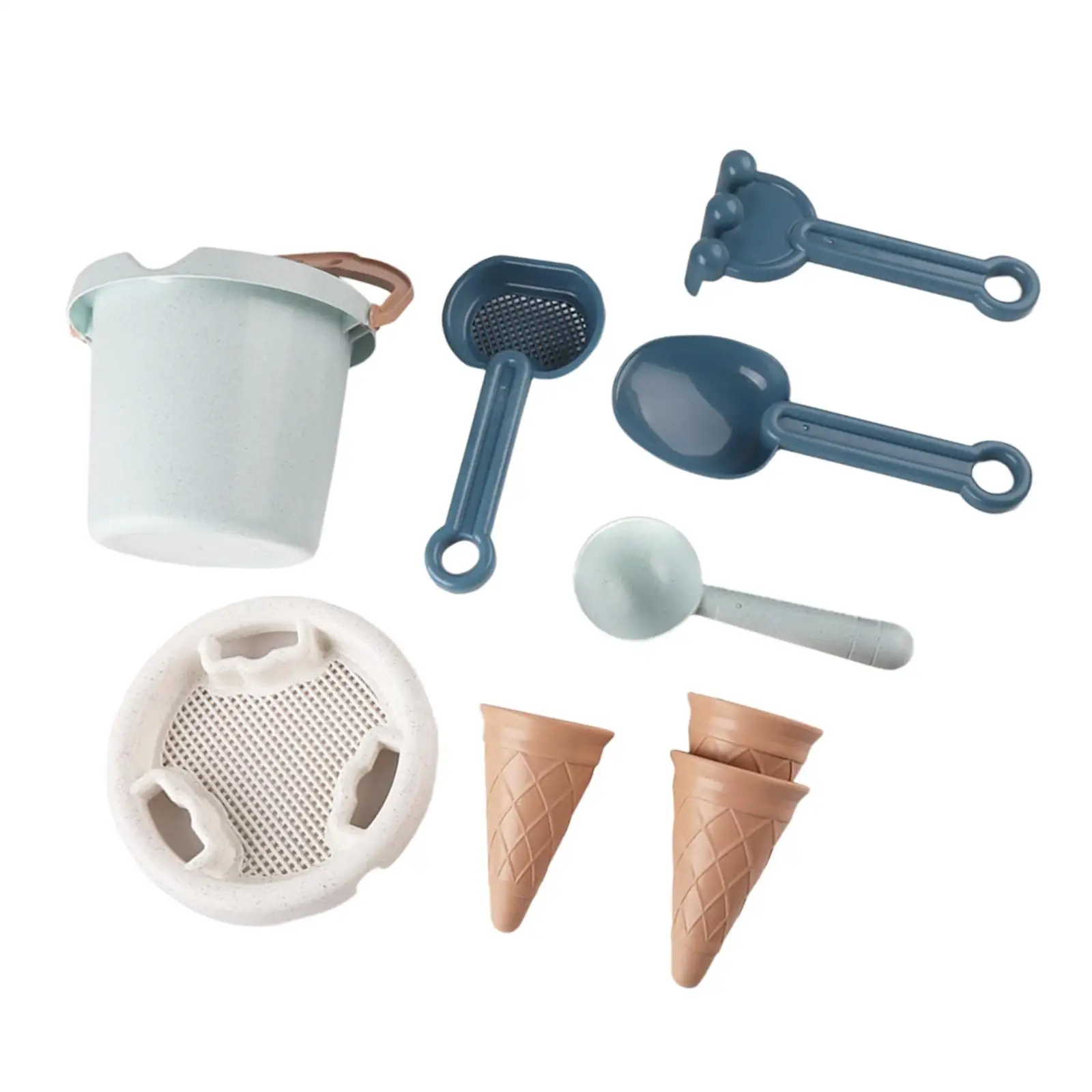 9 pezzi giocattoli di sabbia giocattolo da spiaggia estivo giocattolo educativo giocattolo da spiaggia gelato giocattoli di sabbia per compleanno vasca da bagno cortile giardino