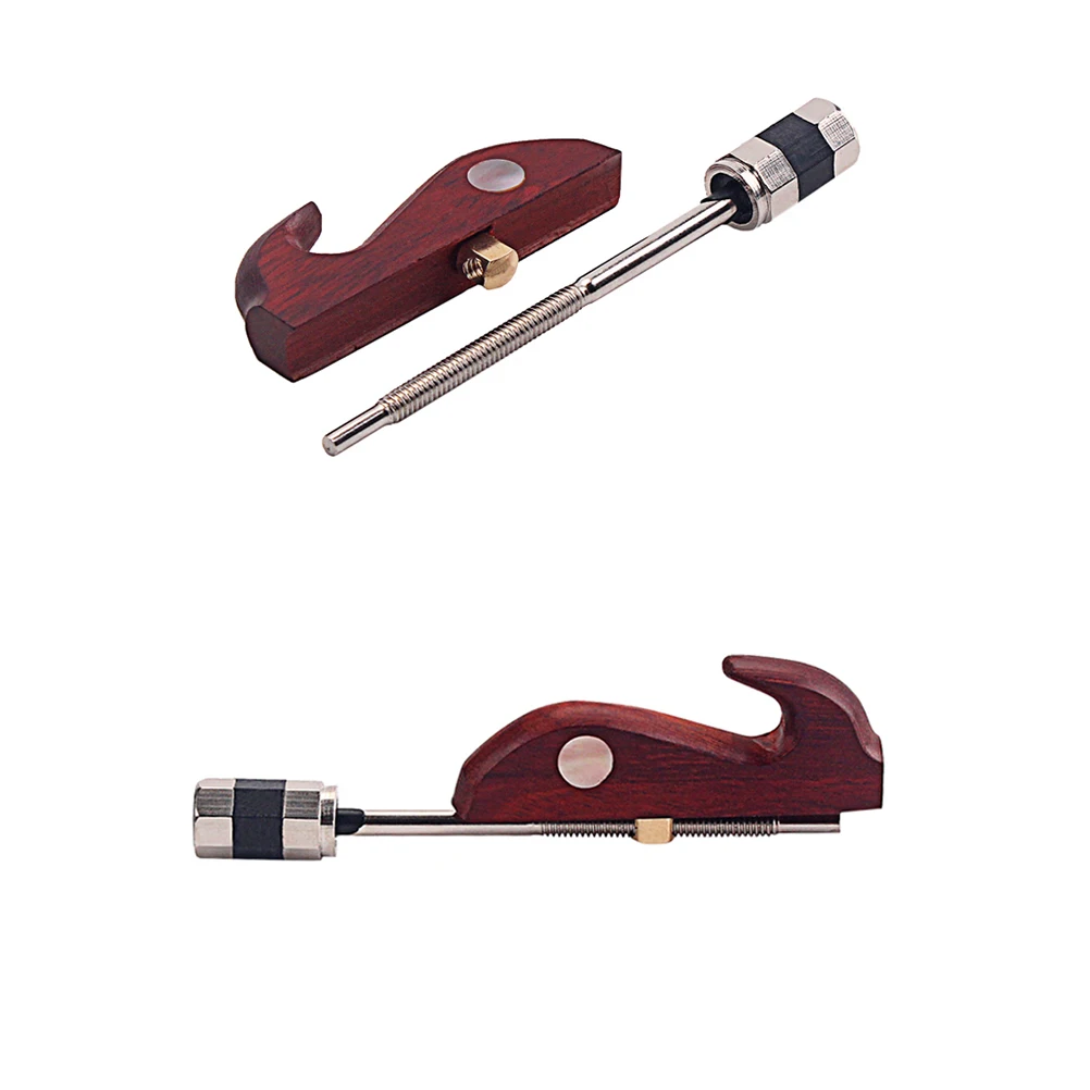 

1PC Erhu Bow Fish String Hook Black Sandalwood Adjustable Tool for Erhu Accessory Install Light Brown Violin