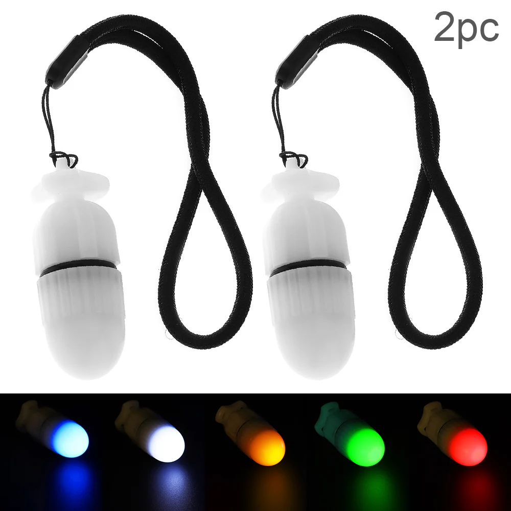 

2pcs Scuba Diving Strobe Light Underwater 150m LED Dive Light Flashlight Torch Outdoor Camping Waterproof Safety Signal Lamp