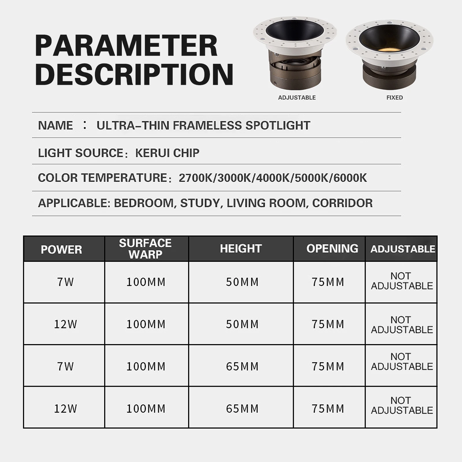 2022 Ultra-บาง Frameless Anti-Glare Spotlight ฝังเพดานไฟ Focos Led ผนังเครื่องซักผ้าดาวน์ไลท์สำหรับโรงแรมช้อปปิ้ง mall