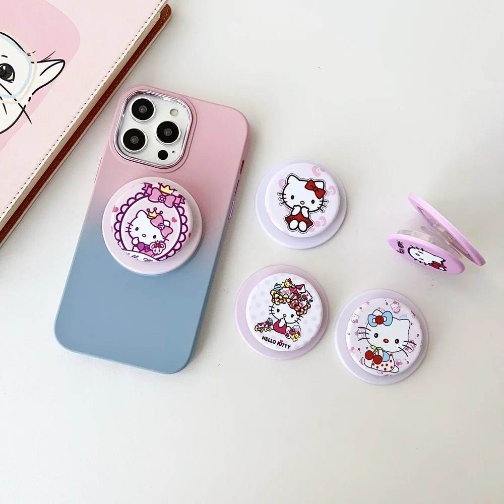 

Милый Sanrio Hello Kitty для Magsafe, магнитный чехол для телефона Griptok Grip Tok, подставка для iPhone, складной чехол для беспроводной зарядки, держатель