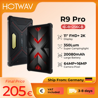 [Ship From Germany] HOTWAV R9 Pro Rugged Tablet 20080mAh 6GB 256GB Super Camping light Pad 11'' FHD+ 2K For Field Exploration